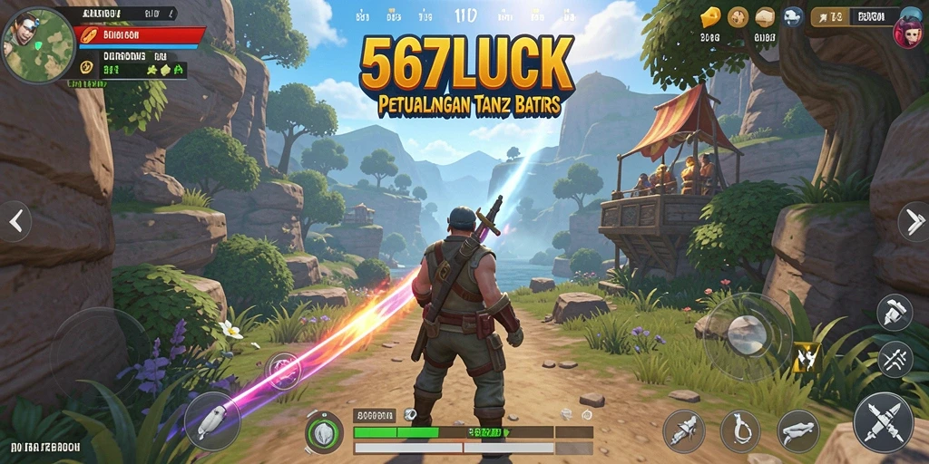 Screenshot menunjukkan gameplay mendebarkan di dunia terbuka 567LUCK.