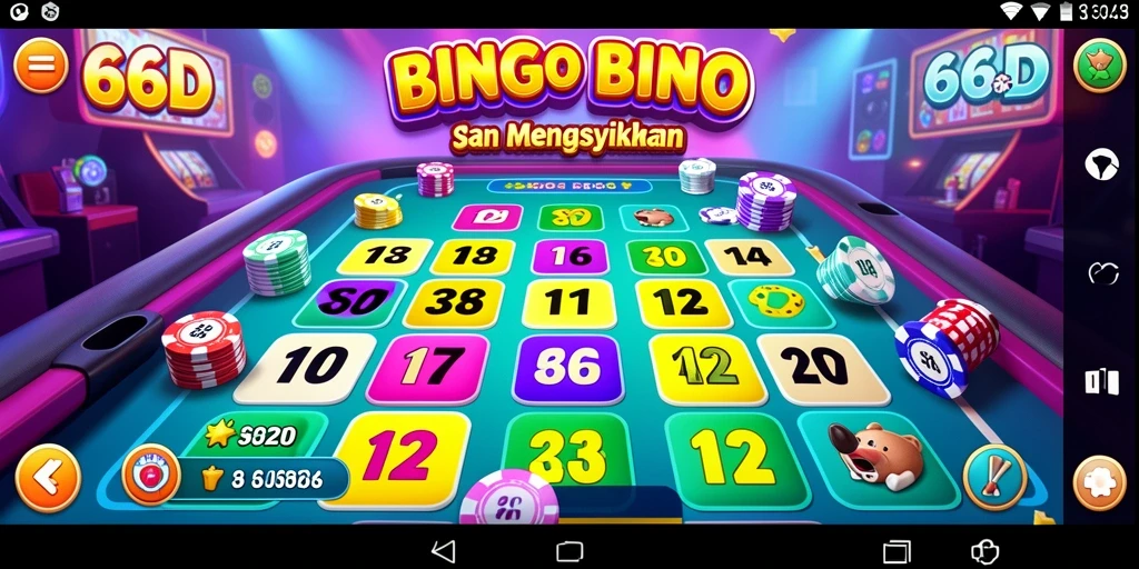 Tampilan gameplay seru dalam aplikasi Bingo 66D.