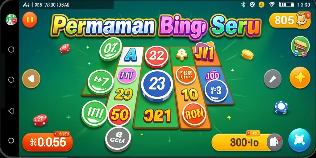 Tampilan seru permainan Bingo di 8055 dengan grafis yang menarik.