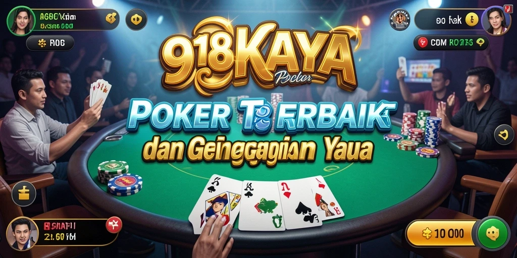 Screenshot menampilkan gameplay menegangkan dalam permainan Poker 918KAYA.