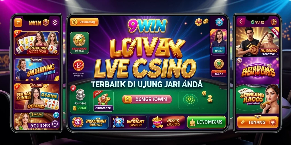Tampilan gameplay Live Casino yang menarik di 9WIN dengan dealer langsung.
