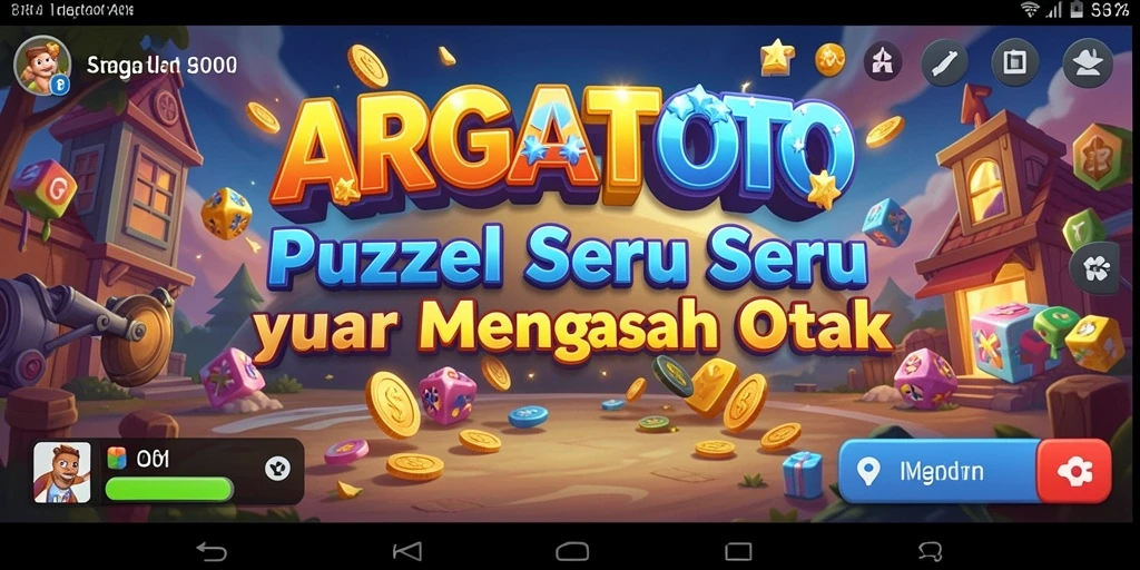 Tangkapan layar gameplay ARGATOTO menampilkan teka-teki yang menarik dan penuh warna.