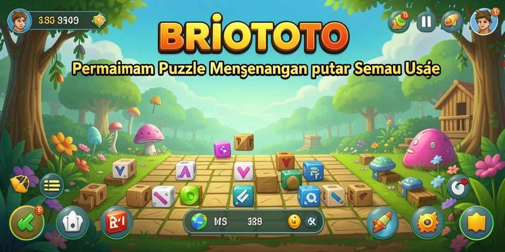 Tampilan gameplay seru dari BRIOTOTO dengan berbagai teka-teki.