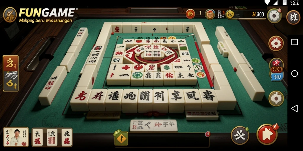 Screenshot gameplay menunjukkan serunya bermain Mahjong di FUNGAME.