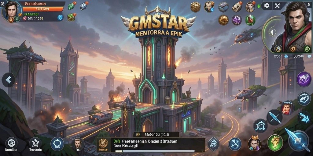 Gameplay menara pertahanan yang menarik dan penuh tantangan dalam GMSTAR.