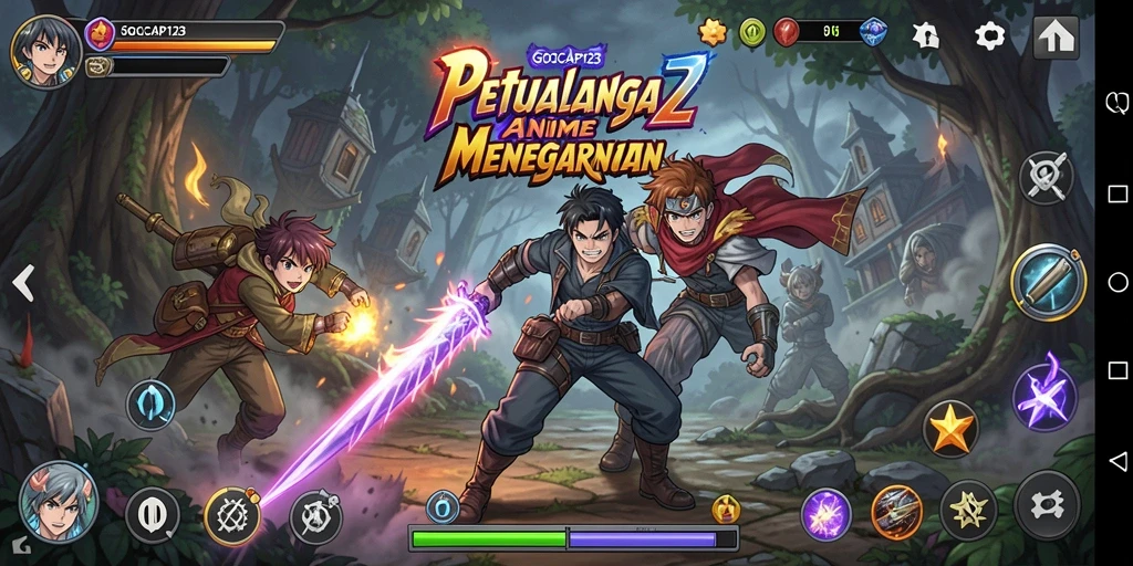 Screenshot menampilkan karakter anime dalam aksi pertarungan mendebarkan.