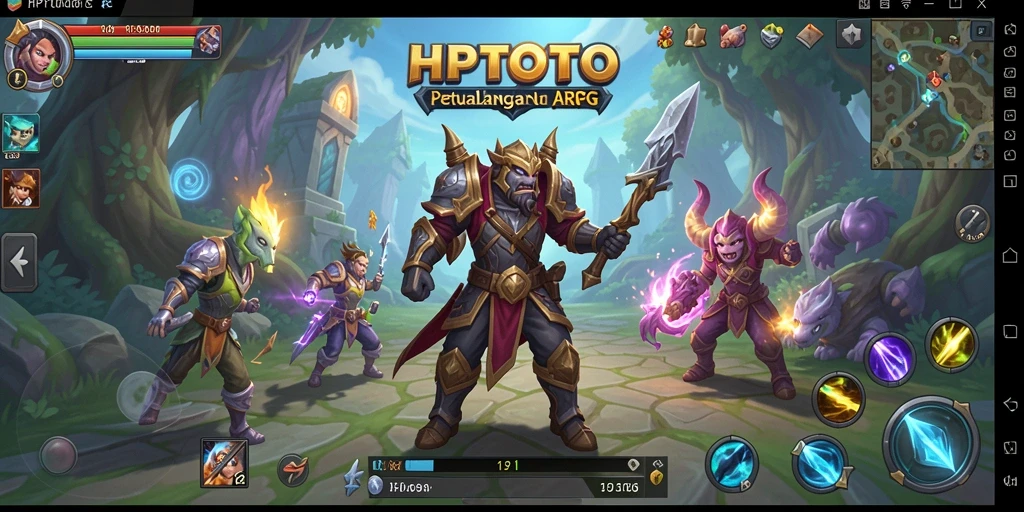 Screenshot HPTOTO menunjukkan aksi seru gameplay ARPG yang intens.