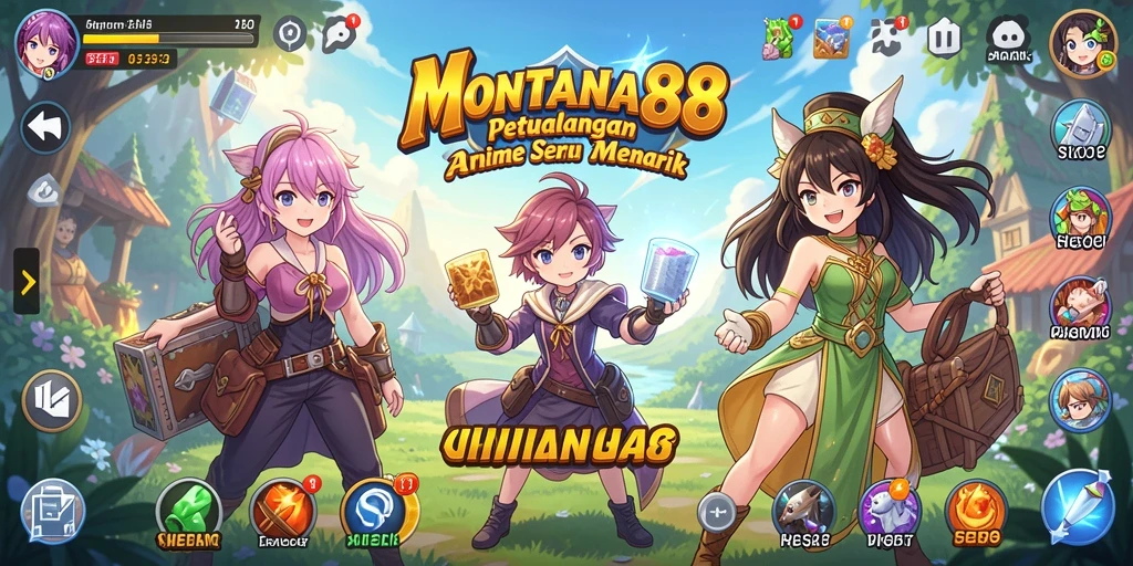 Tangkapan layar MONTANA88 menampilkan karakter anime dalam pertempuran epik.