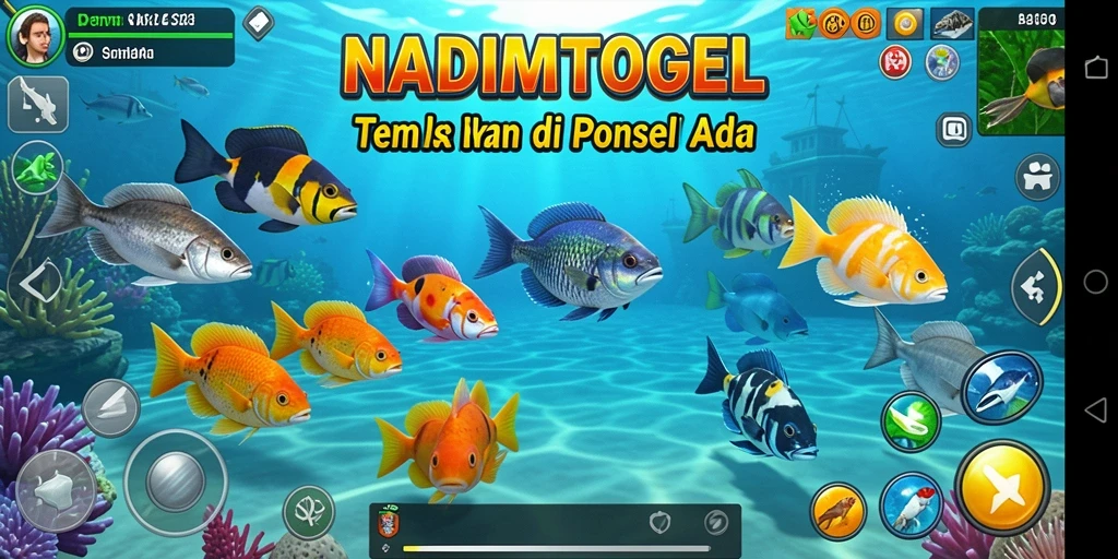 Gameplay NADIMTOGEL dengan grafis menawan dan aksi tembak ikan.
