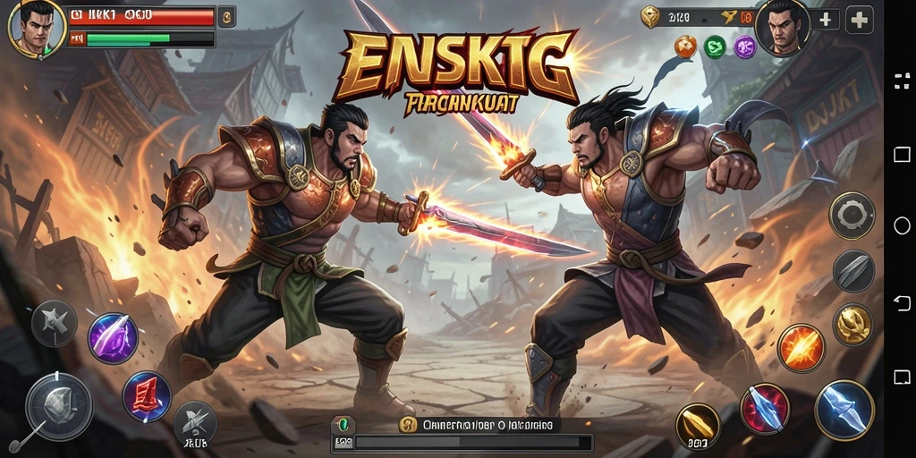 Gameplay Fighting seru dengan karakter yang beragam di OKJKT.