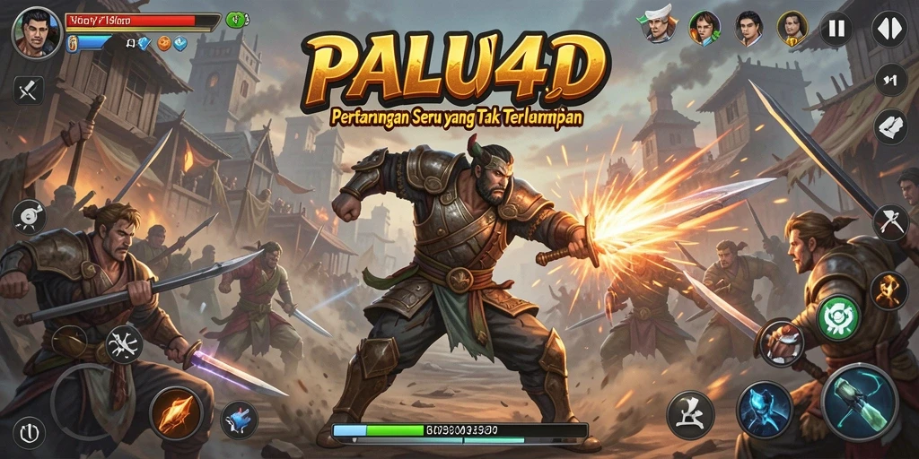 Tangkapan layar gameplay PALU4D menampilkan aksi pertarungan yang mendebarkan.